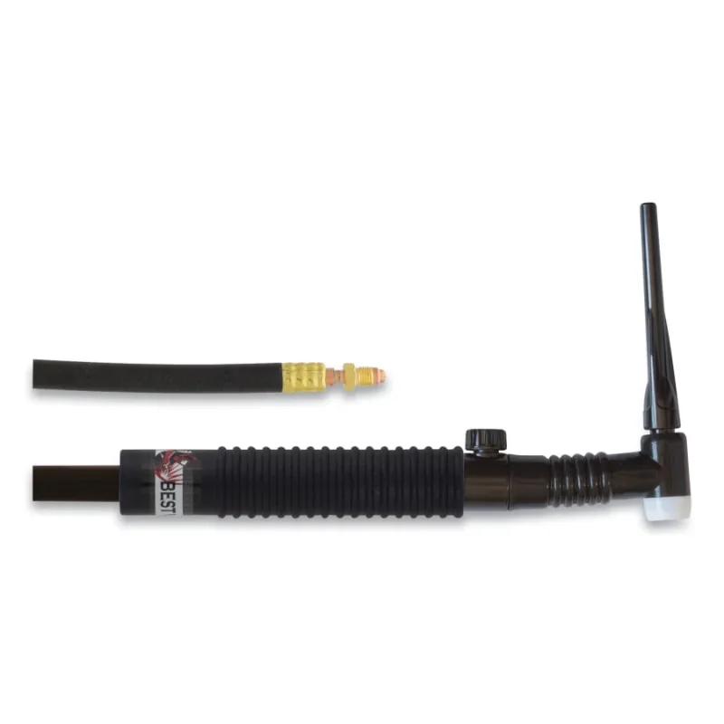 26FVMT TIG Torch Package, Air Cooled, 200 A, Flex Head with Valve, 12.5 ft Cable, Rubber