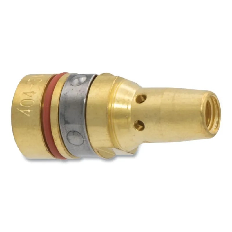 Nozzle Retainer/Diffuser, Brass, Converts Miller® FasTip to Best Welds® Heavy Duty Tip, Tregaskiss® Style