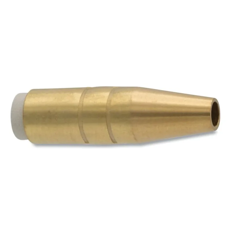 MIG Gun Nozzle, 3/8 in Bore, Brass, Bernard® Style, Tapered, Brass