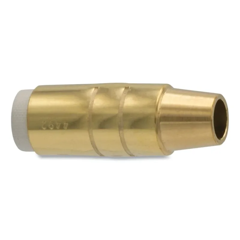 MIG Gun Nozzle, 9/16 in Bore, Brass, Bernard® Style, Heavy-Duty, Insulated, Brass