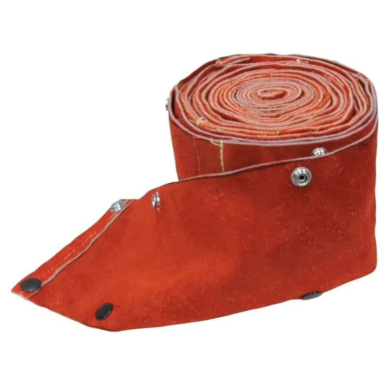 Cable Cover with Snaps, 50 ft x 3 in, TIG, Small, Leather