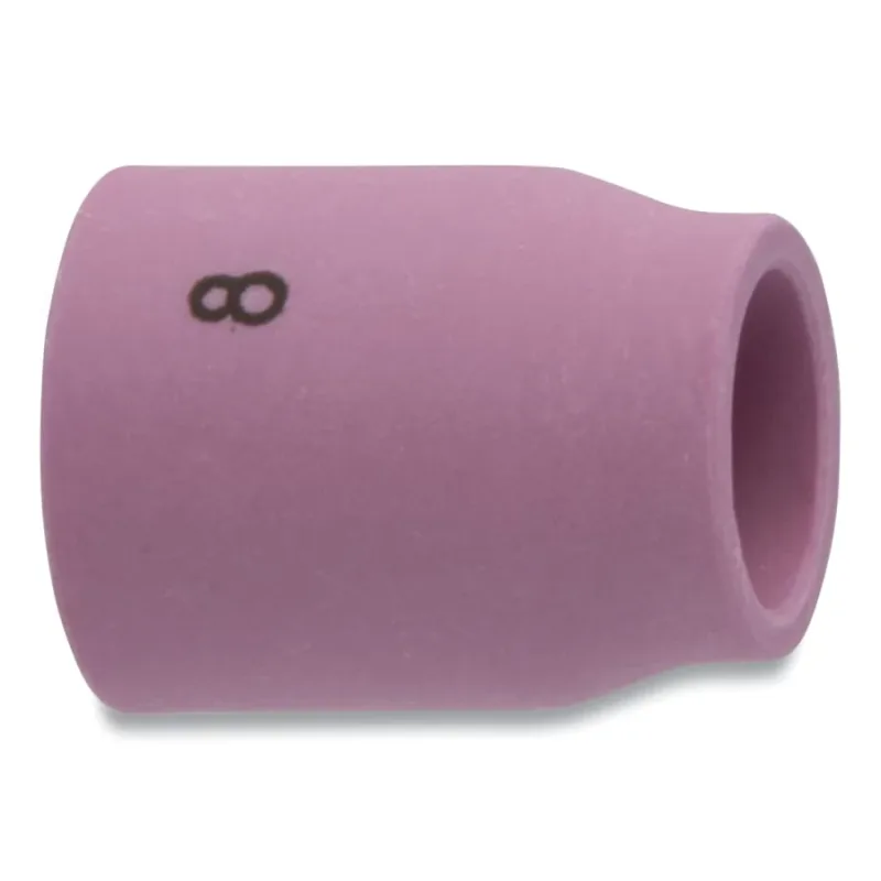 Alumina Nozzle TIG Cup, 1/2 in, Size 8, For Torch 20, 22, 25, 9, Small Gas Lens, 1 in