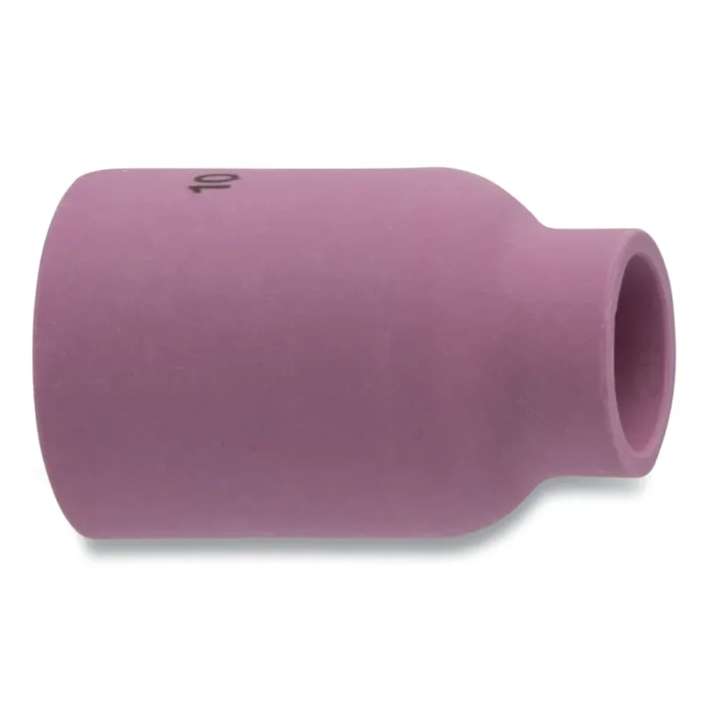 Alumina Nozzle TIG Cup, 5/8 in, Size 10, Large Gas Lens, 1-7/8 in