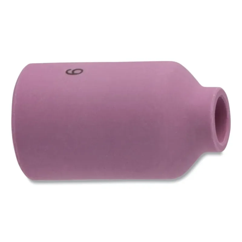 Alumina Nozzle TIG Cup, 3/8 in, Size 6, For Torch 17, 18, 26, Gas Lens, 1-5/8 in