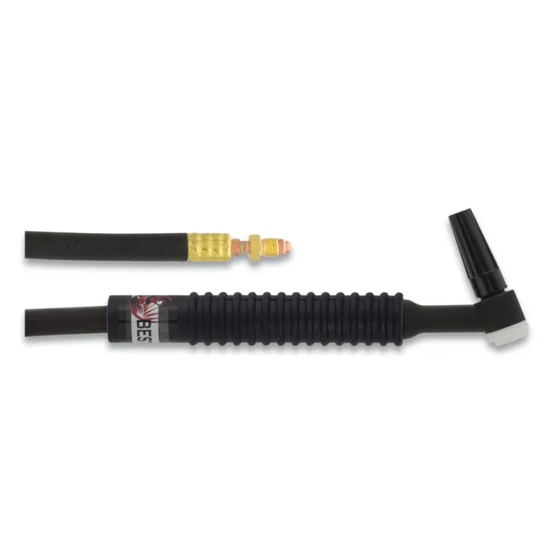 9 TIG Torch Package, Air Cooled, 125 A, Rigid Head, 1-Pc 25 ft Cable, Rubber