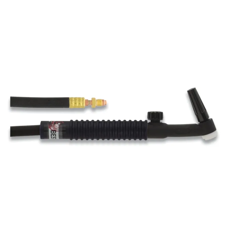 9FV TIG Torch Package, Air Cooled, 125 A, Flex Head with Valve, 1-Pc 25 ft Cable, Rubber