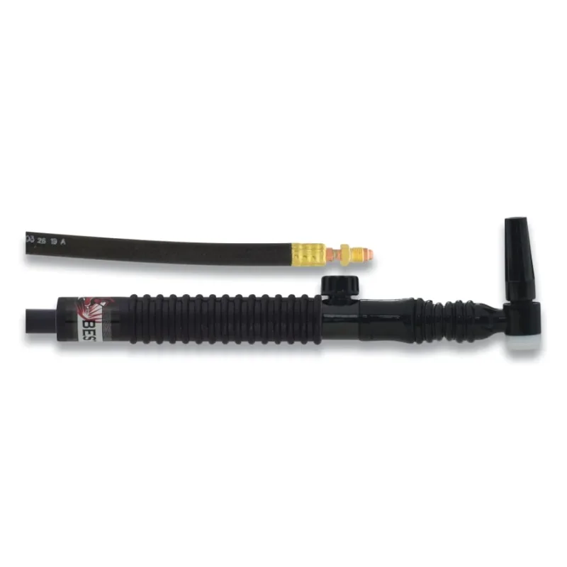 9FVMT TIG Torch Package, Air Cooled, 125 A, Flex Head with Valve, 1-Pc 25 ft Cable, Rubber
