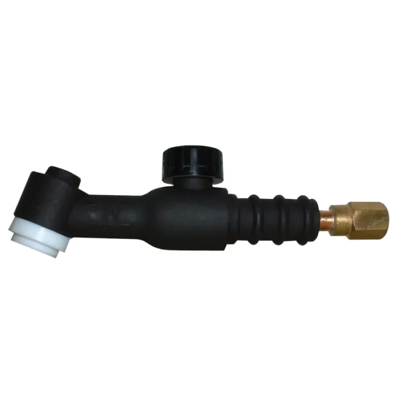 TIG Torch Body, Air Cooled, 125 A, Rigid Head with Valve, For 9 Torch