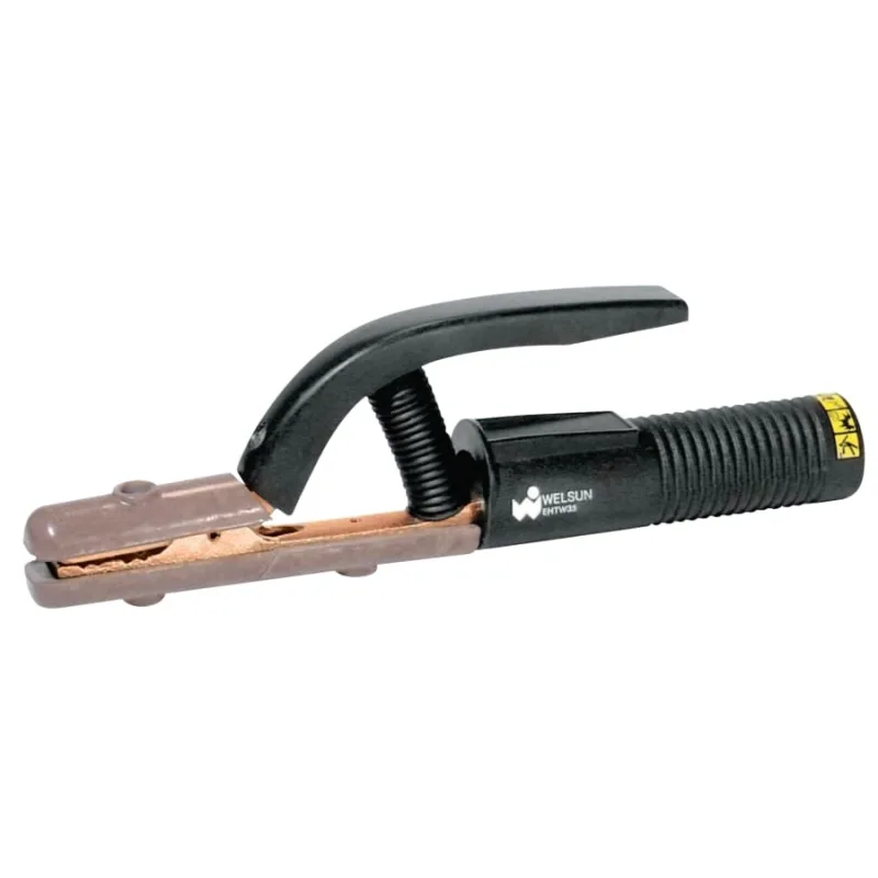 Electrode Holder-High Tong Type, 400 A, Brass, For 3/0 Cable, 10 mm Cap, 12.5 in L