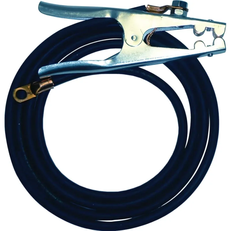 TIG Ground Cable with Clamp, For All Machines with Stud Terminals, 15 ft