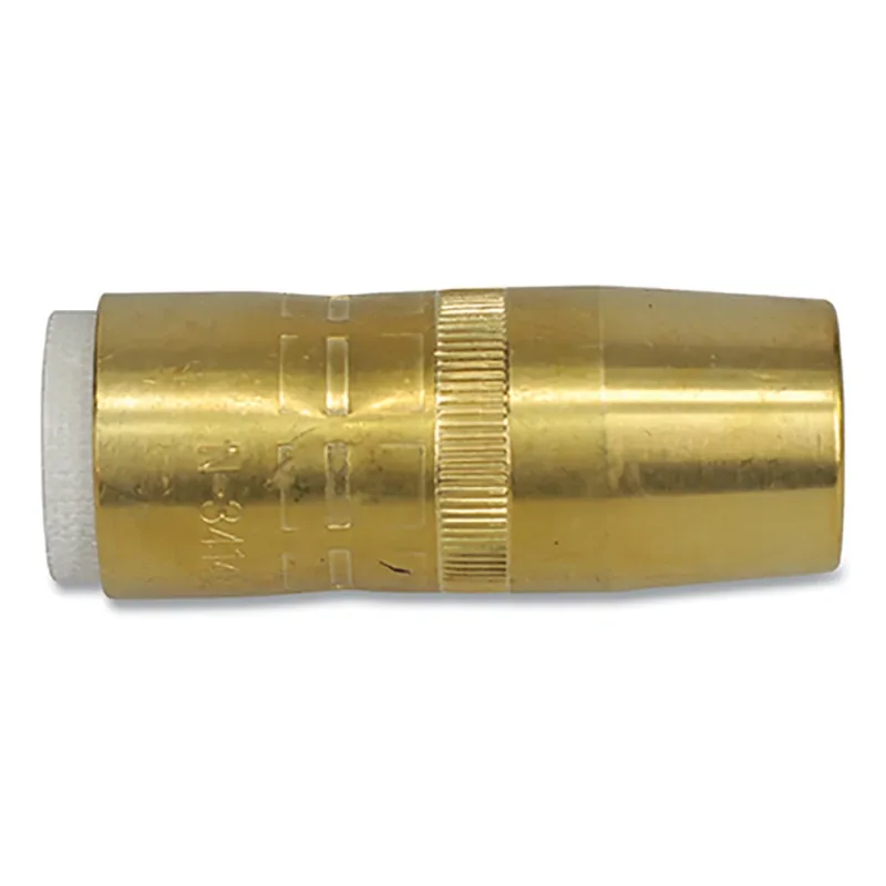 Centerfire™ Style MIG Gun Nozzle, 3/4 in Bore, 1/4 in Recess, Brass