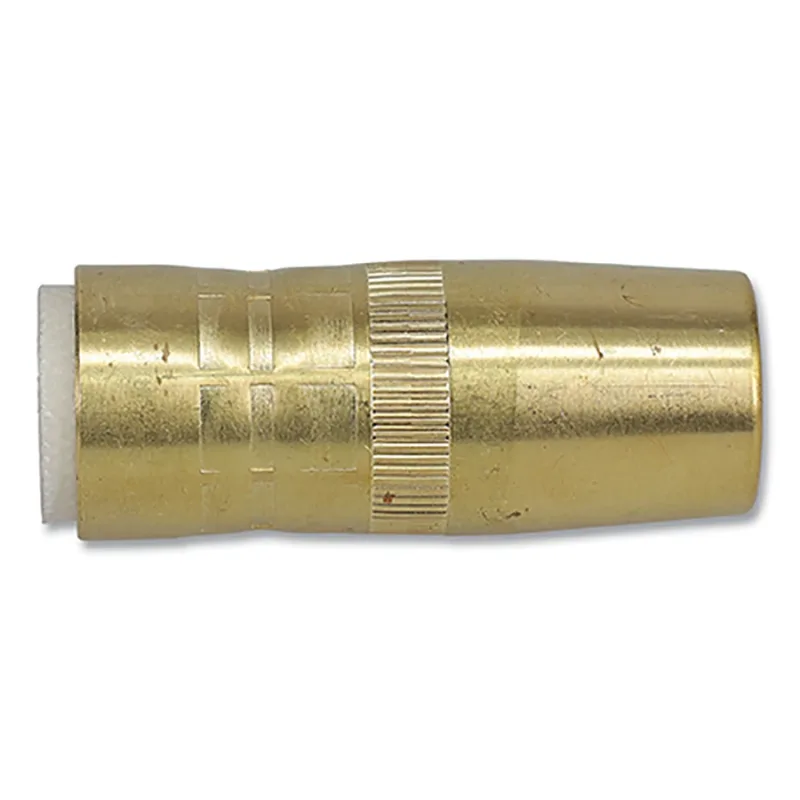 Centerfire™ Style MIG Gun Nozzle, 5/8 in Bore, 1/8 in Recess, Slim, Brass