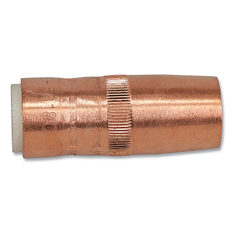 Centerfire™ Style MIG Gun Nozzle, 5/8 in Bore, 1/8 in Recess, Slim, Copper