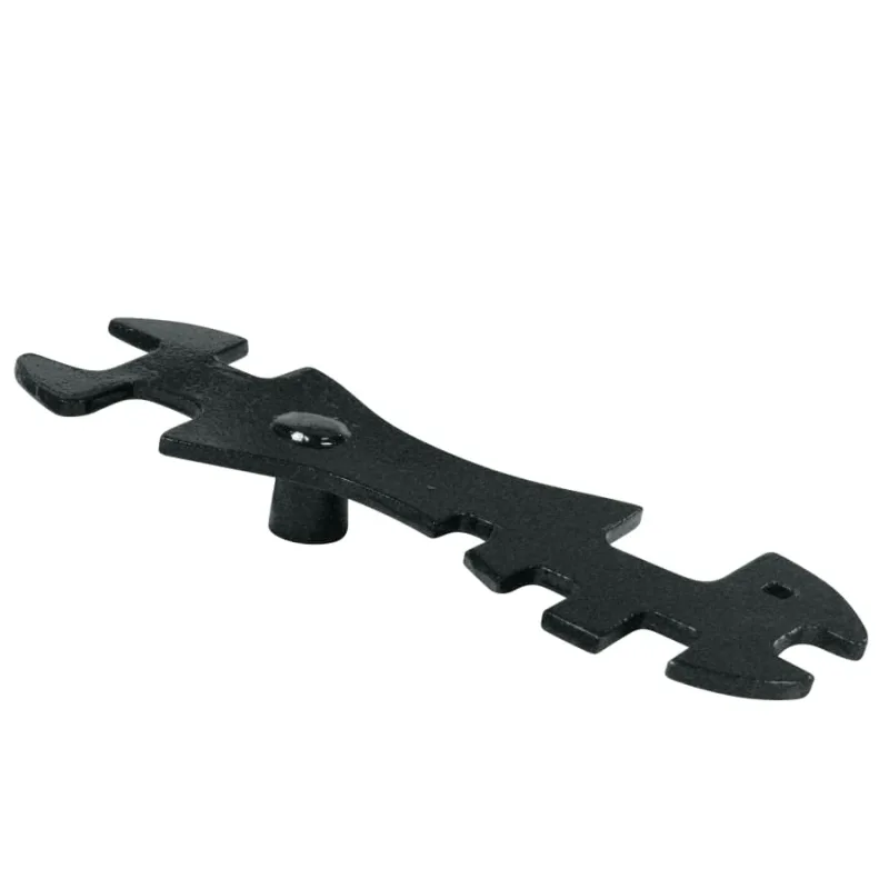 Tank Wrench, Steel, 8-1/2 in Opening, For Regulators/Torches/Acetylene Cylinders, Steel