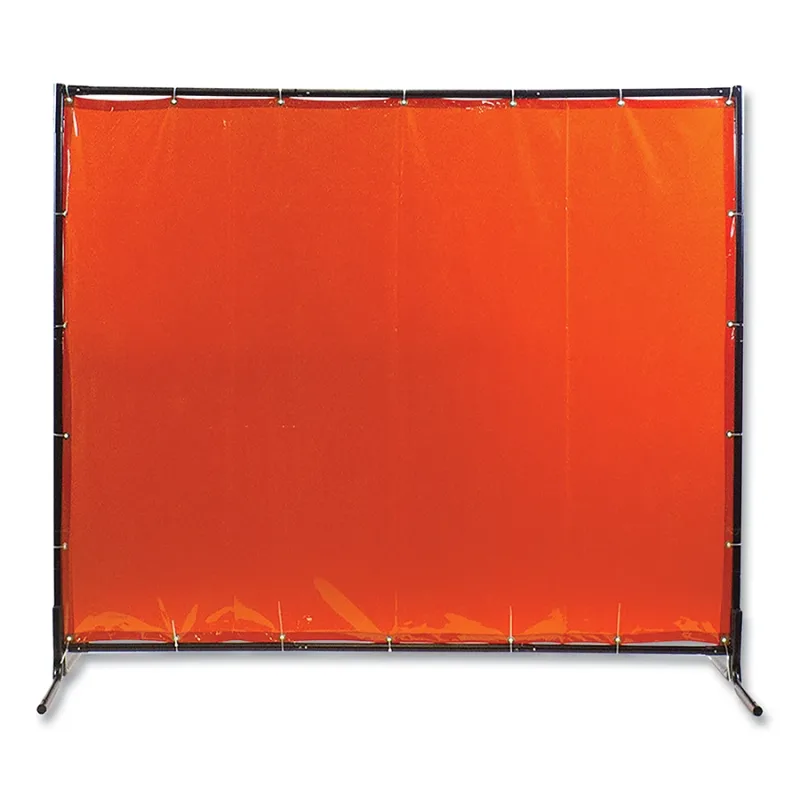 Welding Curtain, 5 ft X 6 ft, PVC, Orange, 14 mil