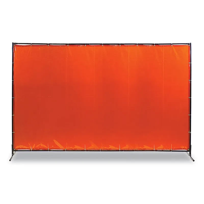 Welding Curtain, 6 ft X 10 ft, PVC, Orange, 14 mil