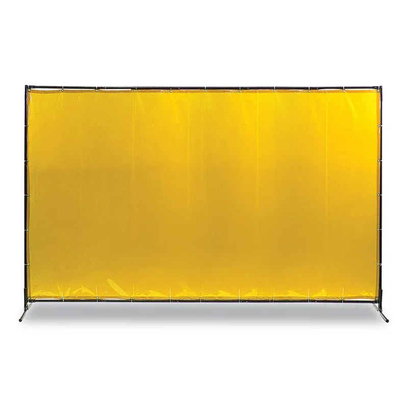 Welding Curtain, 6 ft x 10 ft, PVC, Yellow, 14 mil