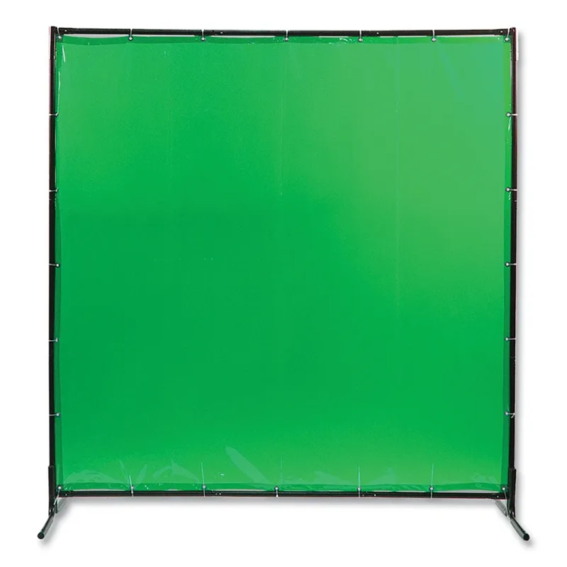 Welding Curtains, 6 ft X 6 ft, PVC, Green, 14 mil