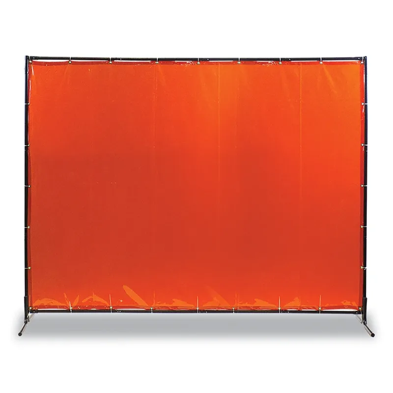 Welding Curtain, 6 ft X 8 ft, PVC, Orange, 14 mil
