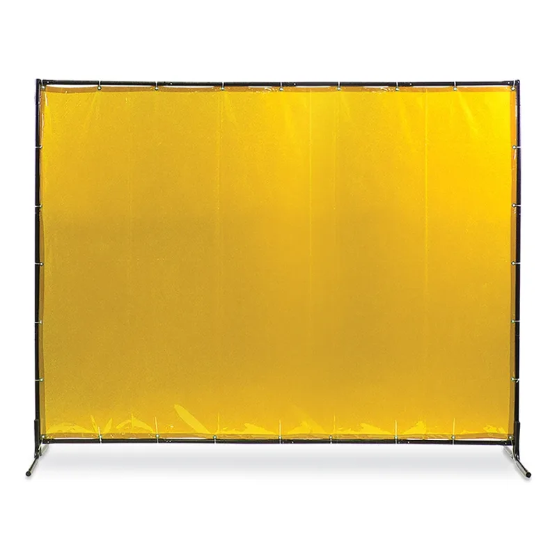 Welding Curtain, 6 ft X 8 ft, PVC, Yellow, 14 mil