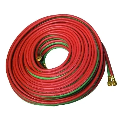 Grade R Twin-Line Welding Hose, 3/16 in x 12.5 ft, AA Fittings, Acetylene and Oxygen