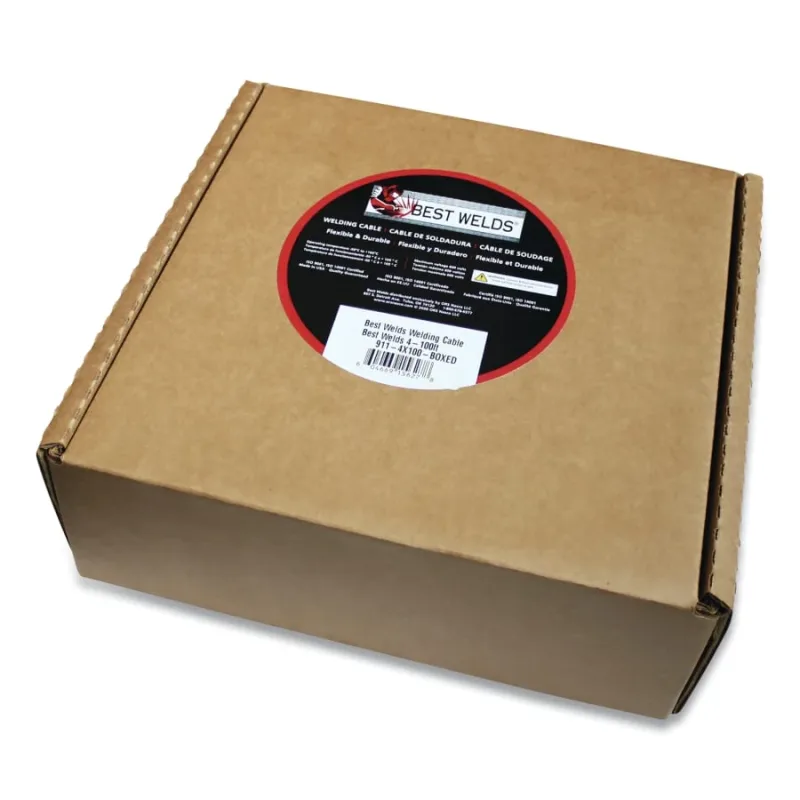 Welding Cable with Foot Markings, EPDM, 2/0 AWG, 25 ft, Black