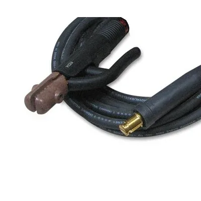 Welding Cable, 2 AWG, 8 ft, High Tong Elctrode Holder, 200 A, Brass, Cable Connector, 1/0 to 3/0 Capacity, Male