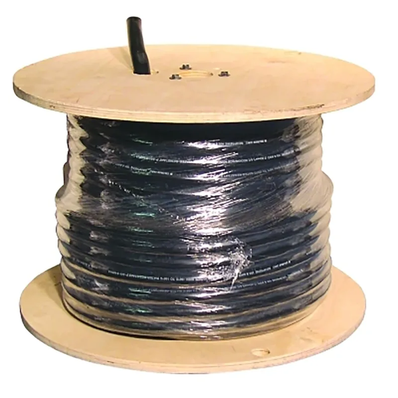 SOOW Non UL Power Cable, 8 AWG, 4 Conductors, 35 A, 250 ft, Black, Spool