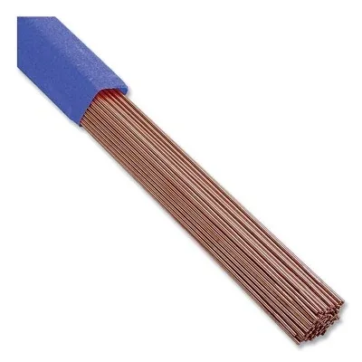 70S-6 TIG Welding Rod, 3/32 in dia, 36 in L, 10 lb Box, Electroplated Copper Coated High Grade Steel