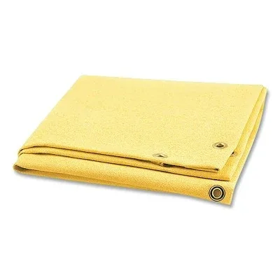Fire-Resistant Welding Blanket, AGWB, 8 ft W x 6 ft L, Neoprene/Acrylic Coated Fiberglass, 24 oz/yd², Yellow