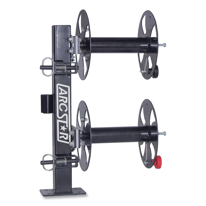 Revolution 10 in Double Stacked Welding Cable Reel with Fixed Base