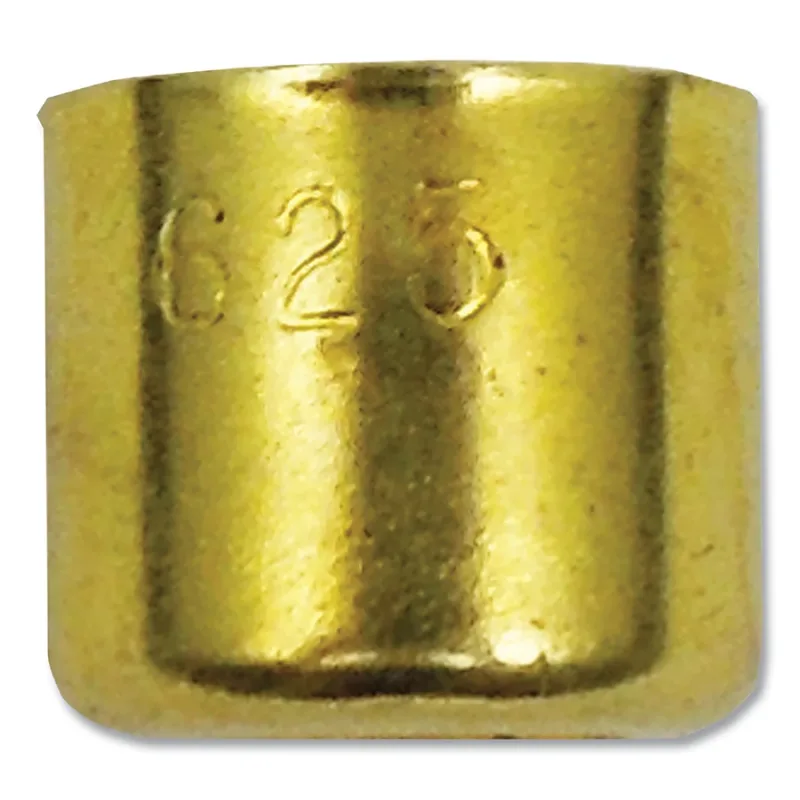 0.625 in Brass Hose Ferrule for 1/4 in ID Rubber Hose