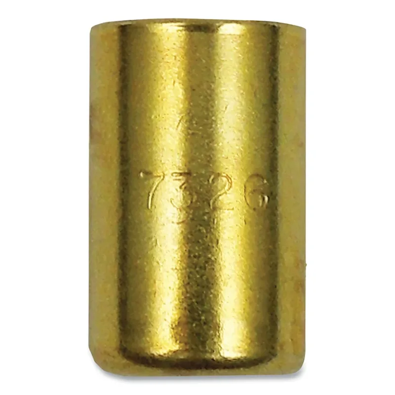 Brass Hose Ferrule, 0.593 in ID, 1 in Length