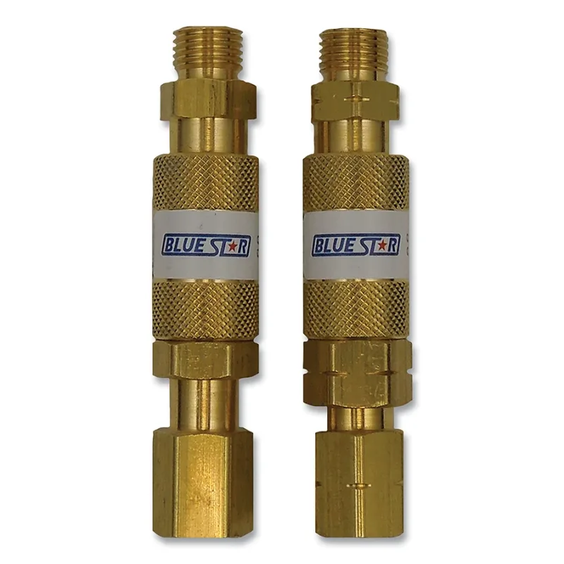 Brass Torch-to-Hose Oxygen and Fuel Gas Quick Connect Set, QDB10