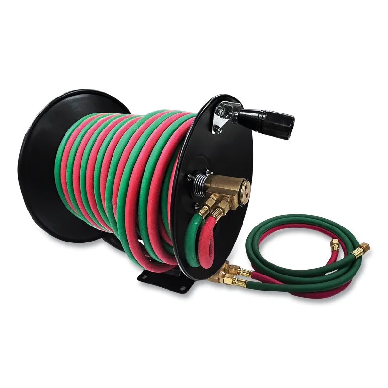 Trojan 1/4 in x 100 ft Twin Hose Hand Crank Reel