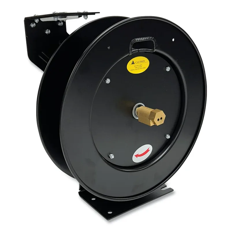 Viper 50 ft Retractable Welding Hose Reel for 1/4 in Oxy-Fuel Twin Hose Black Painted Steel