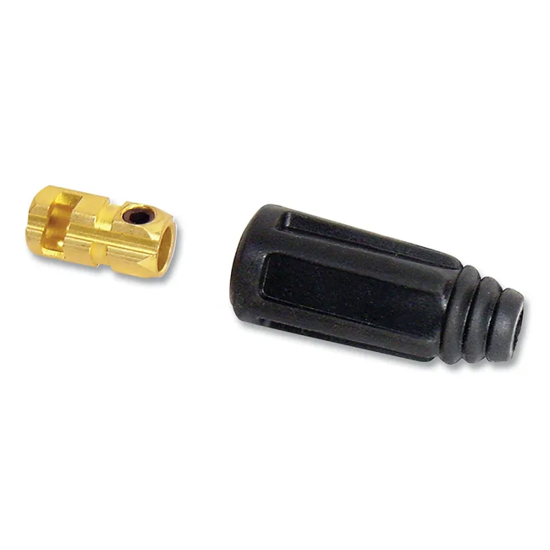 Female Dinse Cable Connector, 10-25 Style, 8-4 AWG, 200 A