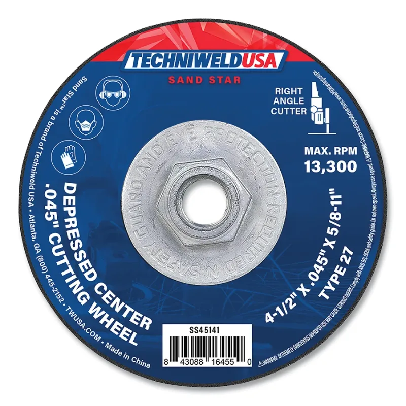 Cut Off Wheel, 4-1/2 in dia, 0.45 in Thickness, 5/8 in -11 Arbor, 60 Grit, Zirconia and Aluminum Oxide