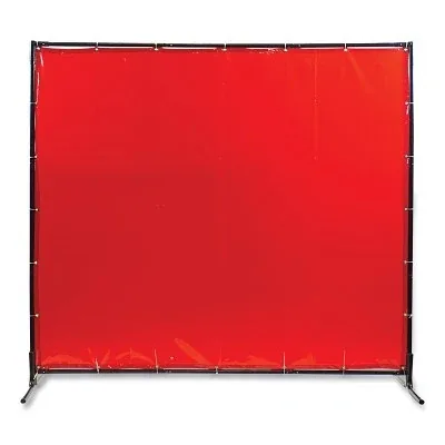 6 ft x 6 ft Orange Vinyl Welding Screen 14 mil