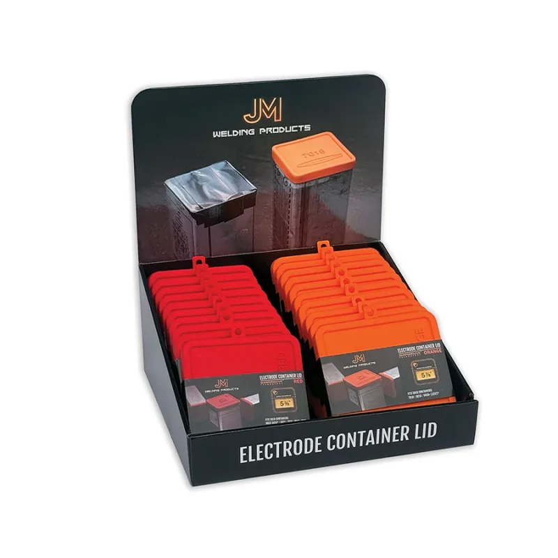 Electrode Container Lid, Org/Red, 5-7/8 in OD/5-3/8 in OD, Fits 50 lb Containers for 6010+/6010/6011/7010/7018/8010/9010/9018