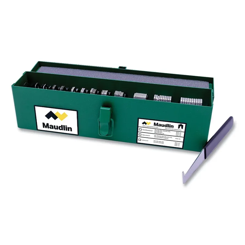 Slotted Shim Kit, C-Tool Crib, 130-Pc, 4 in W x 4 in L, 0.001 in to 0.125 in, Incl Dividers, Lock, Removal Tool, Metal Box