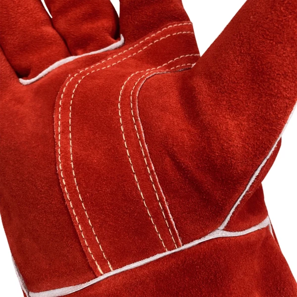 Premium Red Side Split Cowhide 14” Stick Welding Glove (AG1270L) - additional view 1