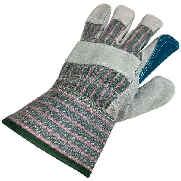 Premium Work Glove Made From Shoulder Split Cowhide Featuring Double Palm/Knuckle Strap (AG1515BL) - additional view 1