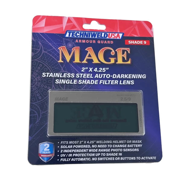 Armour Guard Mage 2 x 4-1/4 Stainless Steel ADF Shade 9 (AGMAGE2X4H09) - additional view 3