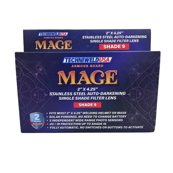 Armour Guard Mage 2 x 4-1/4 Stainless Steel ADF Shade 9 (AGMAGE2X4H09) - additional view 5
