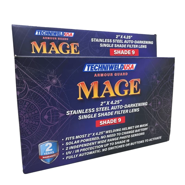 Armour Guard Mage 2 x 4-1/4 Stainless Steel ADF Shade 9 (AGMAGE2X4H09) - additional view 7