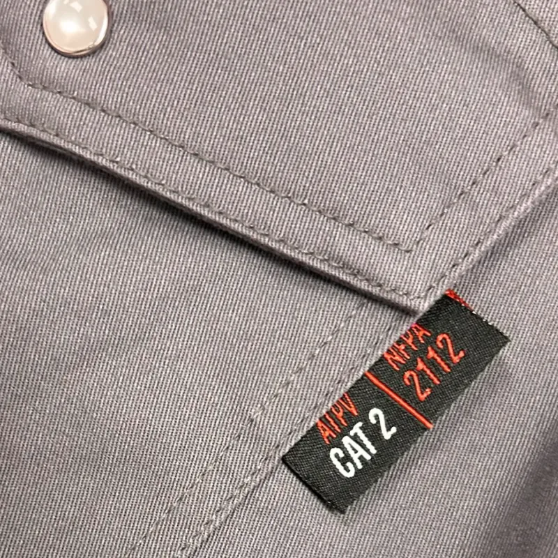 Armour Guard FR Gray Western Style Work Shirt - Large (AGWSSGL) - additional view 4