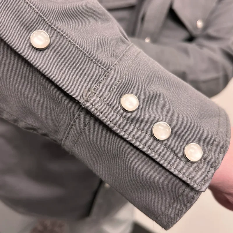 Armour Guard FR Gray Western Style Work Shirt - Large (AGWSSGL) - additional view 6