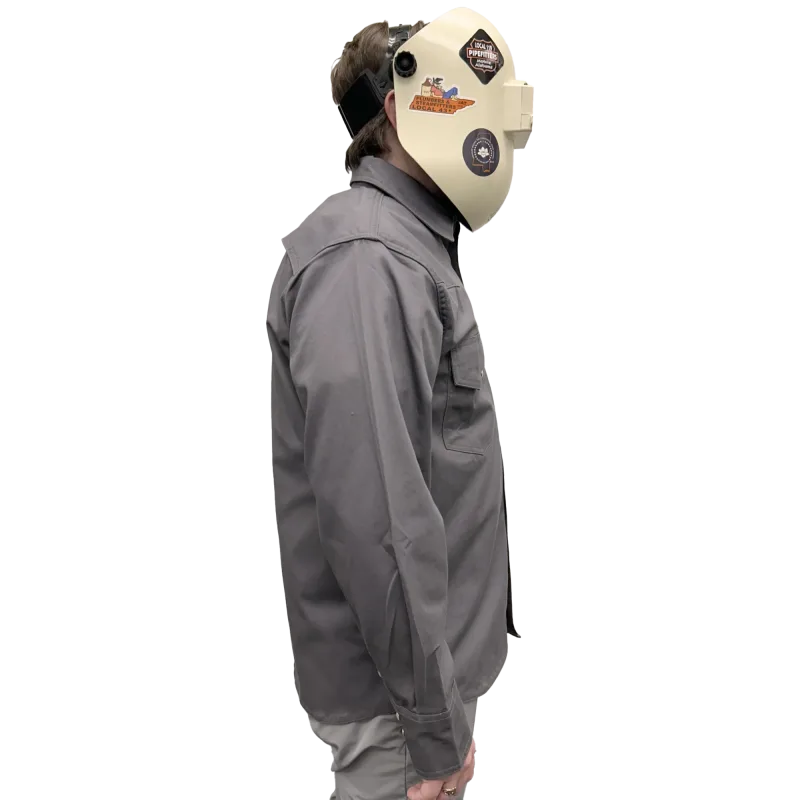Armour Guard FR Gray Western Style Work Shirt - Large (AGWSSGL) - additional view 8