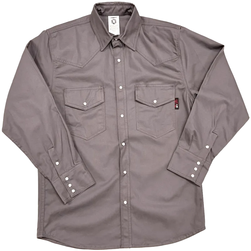 Armour Guard FR Gray Western Style Work Shirt - Large